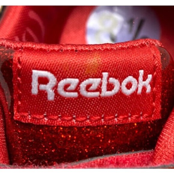 New Reebok Royal Classic Jogger 3 Toddler Red Glitter Shimmer Shoes Sz 8.5 NWOB - Picture 10 of 10